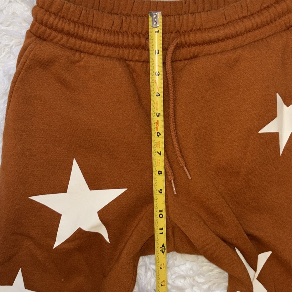 Zenana Star Pattern Fleece Crew Neck Sweatshirt & Joggers Set, Size S - Picture 13 of 17